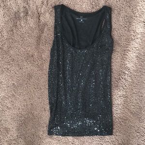 ⭐️ 3/$20 Dark gray NY&C sequin tank top
